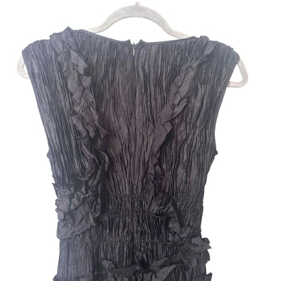 SAINT ART Willa Ruffled Maxi Dress Black Small - Picture 4 of 6